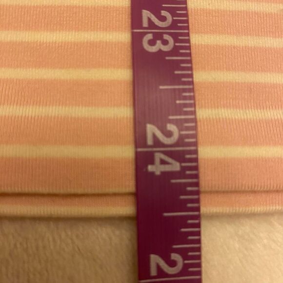 Talbots Effortless Stripe Square Neck Pink and White Top Size Medium - Picture 13 of 13